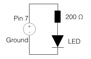 Simple LED circuit diagram